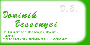 dominik bessenyei business card